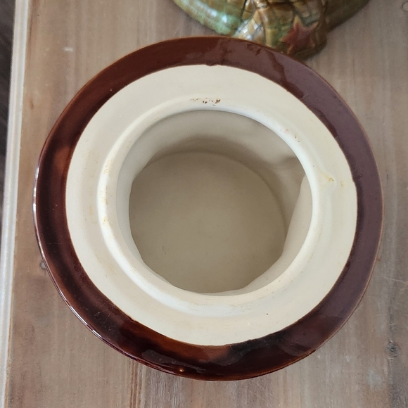 ☃️ Kirklands Bohemian Style Snowman Cookie Jar – Hand-Painted Ceramic, 9.5” - Picture 10 of 15